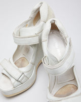 Vintage Woman's Cream Mui Mui Wedges - UK6