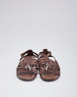 Vintage Woman's Brown Prada Leather Gladiator sandals - UK 3
