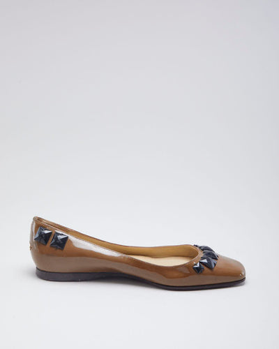 Vintage Woman's Brown Jimy Choo Patent Leather Pumps - UK^