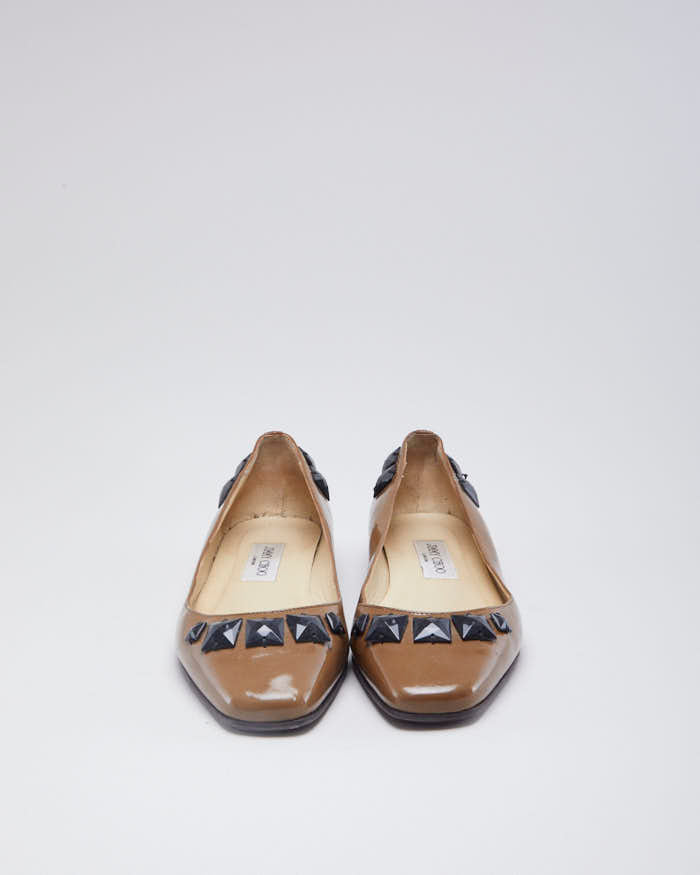 Vintage Woman's Brown Jimy Choo Patent Leather Pumps - UK^