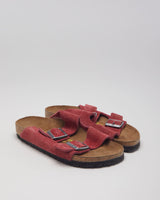 Birkenstock Red Suede Two Strap Sandals - UK 4