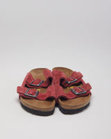 Birkenstock Red Suede Two Strap Sandals - UK 4