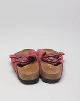 Birkenstock Red Suede Two Strap Sandals - UK 4