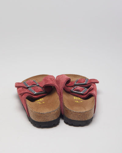 Birkenstock Red Suede Two Strap Sandals - UK 4