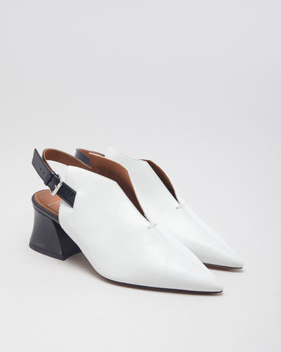 Givenchy White Leather Heels - UK 2