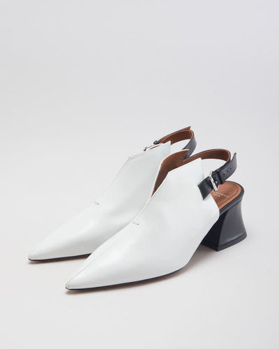 Givenchy White Leather Heels - UK 2
