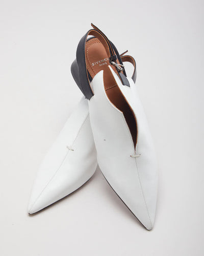 Givenchy White Leather Heels - UK 2