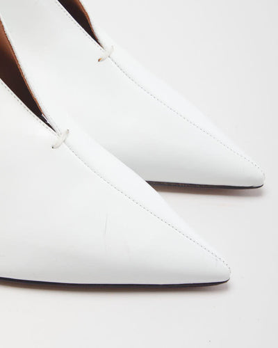 Givenchy White Leather Heels - UK 2