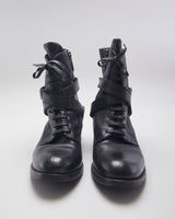 Vintage Prada Buckle Ankle Heeled Boots - UK 5