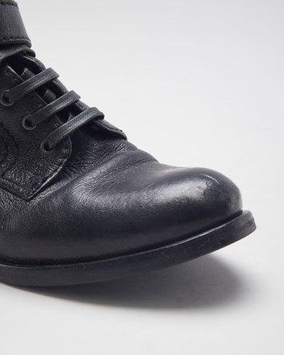 Vintage Prada Buckle Ankle Heeled Boots - UK 5
