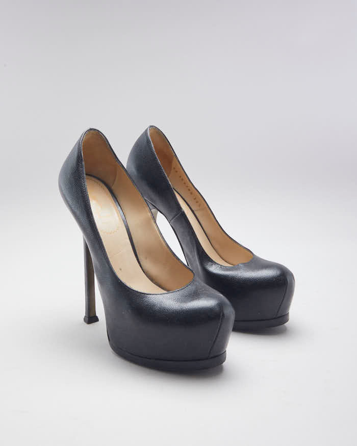 Vintage Yves Saint Laurent Round Toe Platform Heels - UK 3.5