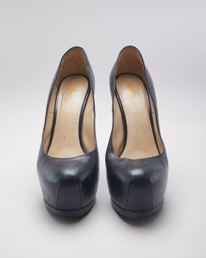 Vintage Yves Saint Laurent Round Toe Platform Heels - UK 3.5