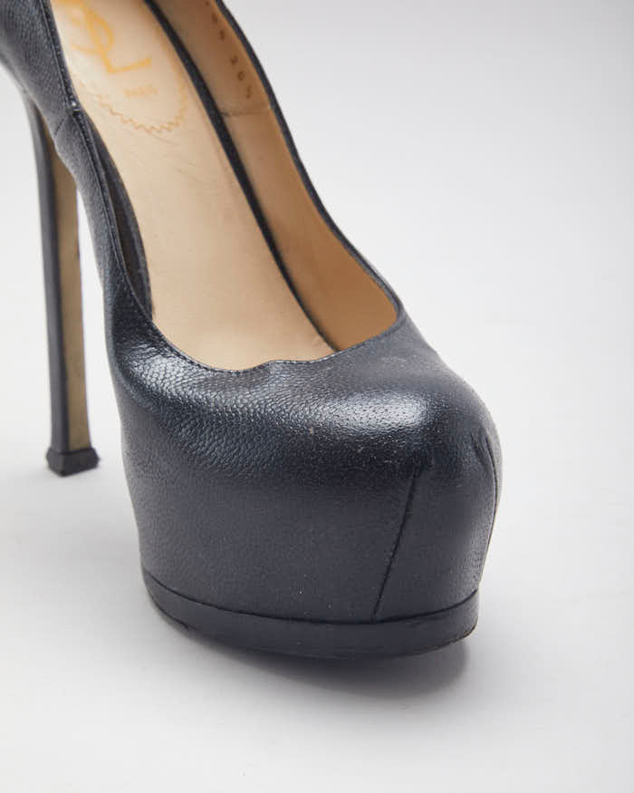 Vintage Yves Saint Laurent Round Toe Platform Heels - UK 3.5