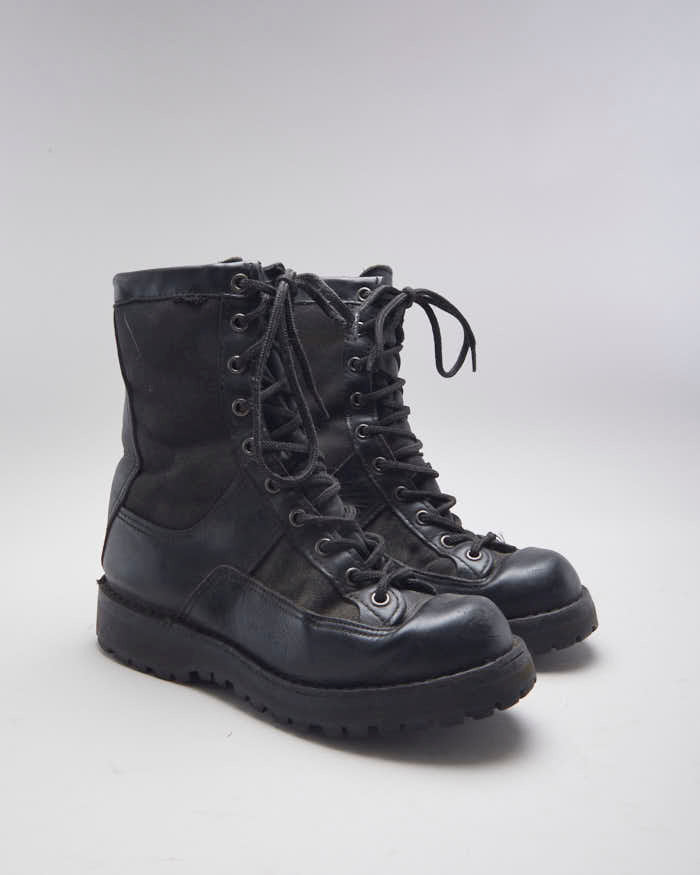 Vintage Women's Round Toe Combat Boots - UK 4.5