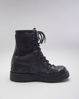 Vintage Women's Round Toe Combat Boots - UK 4.5