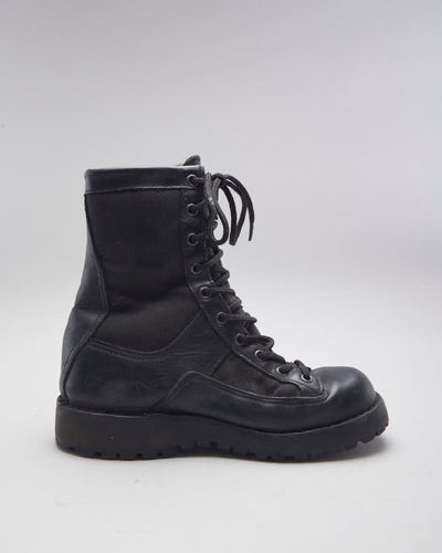 Vintage Women's Round Toe Combat Boots - UK 4.5