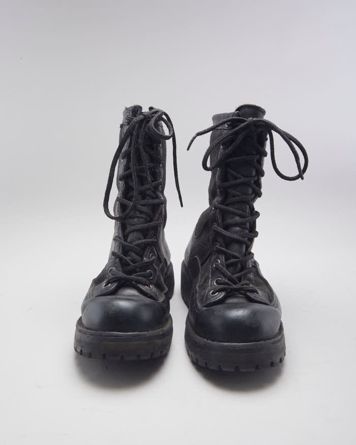 Vintage Women's Round Toe Combat Boots - UK 4.5