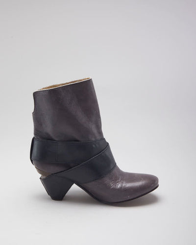 Vintage Y2K Fly London Buckle Ankle Boots - UK 5