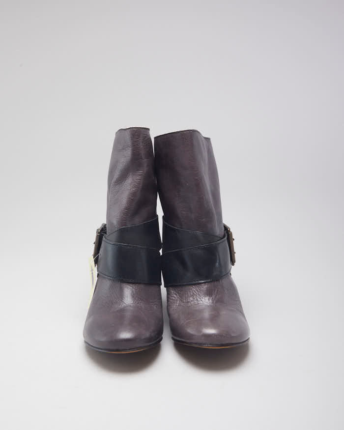 Vintage Y2K Fly London Buckle Ankle Boots - UK 5
