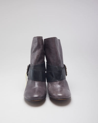 Vintage Y2K Fly London Buckle Ankle Boots - UK 5