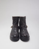 Vintage Y2K Chunky Strapped Ankle Boots - UK 5