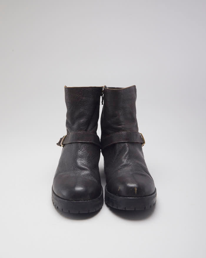 Vintage Y2K Chunky Strapped Ankle Boots - UK 5
