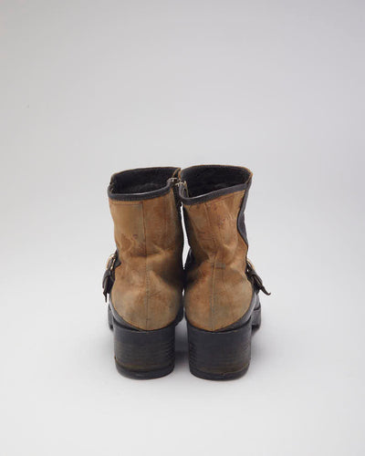 Vintage Y2K Chunky Strapped Ankle Boots - UK 5