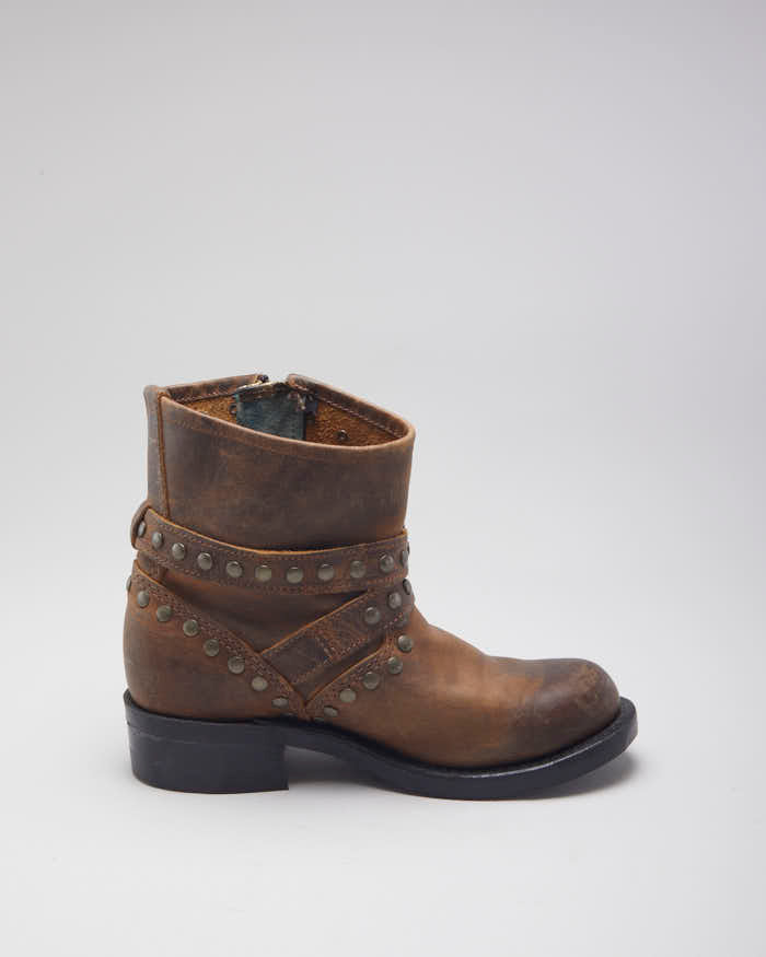 Vintage Y2K Studded Strapped Ankle Boots - UK 5