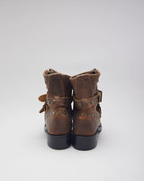 Vintage Y2K Studded Strapped Ankle Boots - UK 5