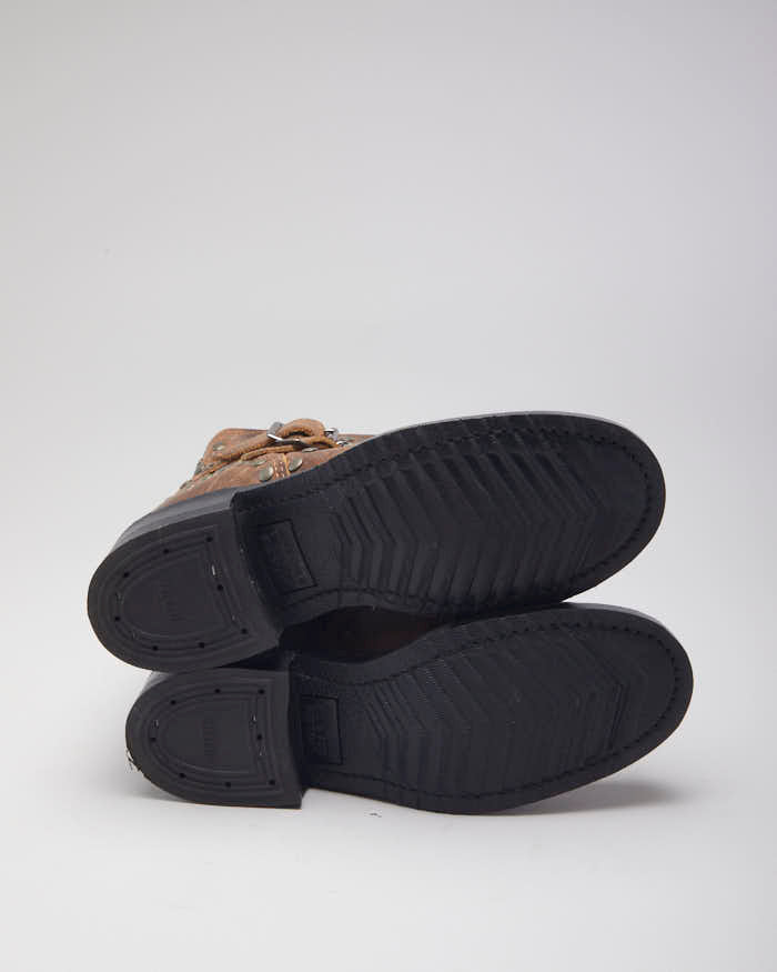 Vintage Y2K Studded Strapped Ankle Boots - UK 5