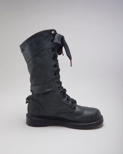 Vintage 90's Dr Martens Long Ribbon Boots - UK 6