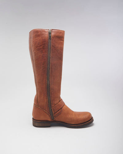 Vintage 90's Frye Multi Straps Leather Boots - UK 6.5