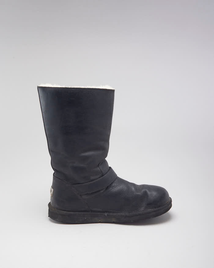 UGG Fur Lined Winter Black Boots - UK 8