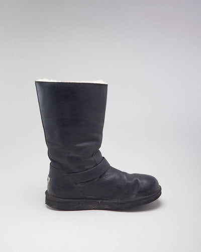 UGG Fur Lined Winter Black Boots - UK 8