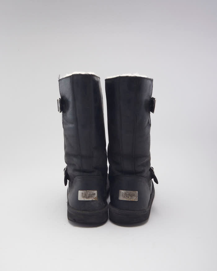 UGG Fur Lined Winter Black Boots - UK 8
