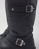 UGG Fur Lined Winter Black Boots - UK 8