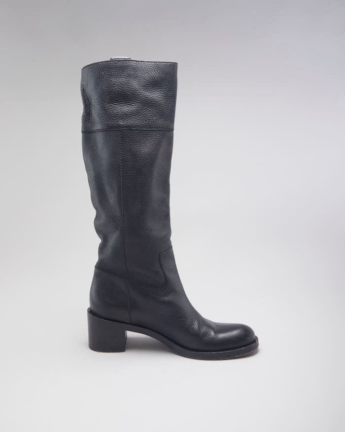 Vintage Gucci Leather Heeled Long Boots - UK 6