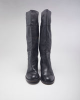 Vintage Gucci Leather Heeled Long Boots - UK 6