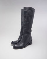 Vintage Gucci Leather Heeled Long Boots - UK 6
