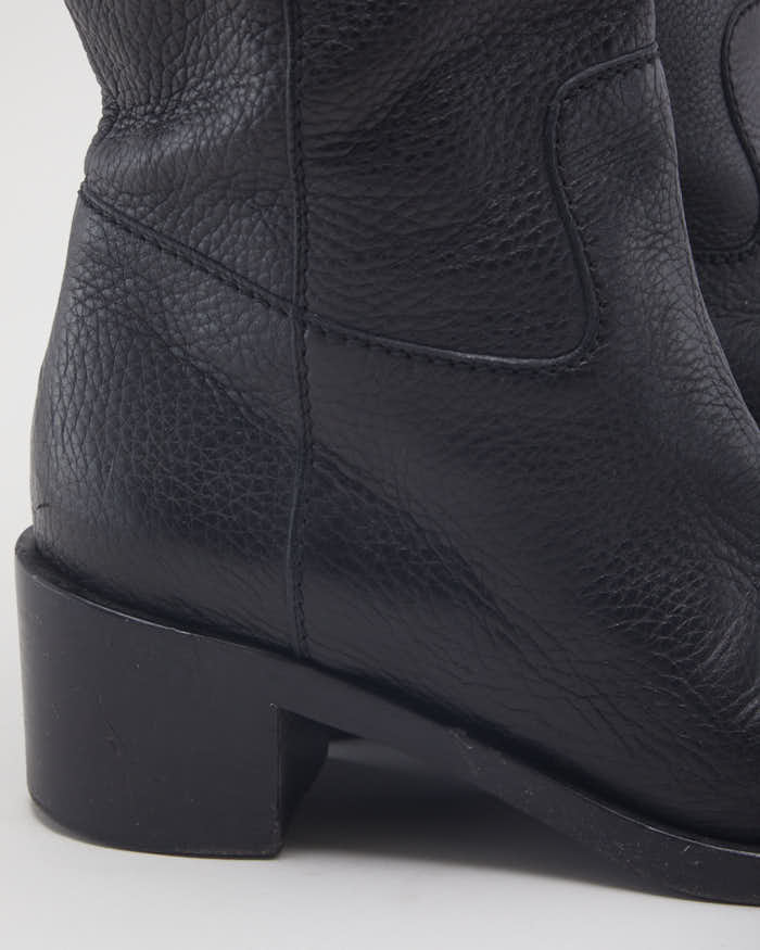 Vintage Gucci Leather Heeled Long Boots - UK 6