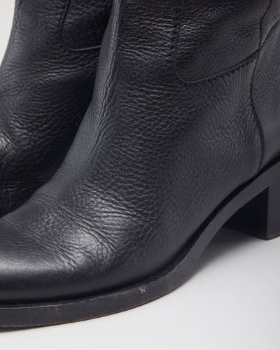 Vintage Gucci Leather Heeled Long Boots - UK 6