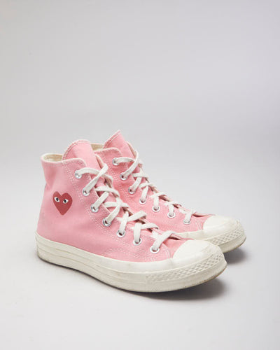 Converse x Comme Des Garcons Heart Printed Trainers - UK 6