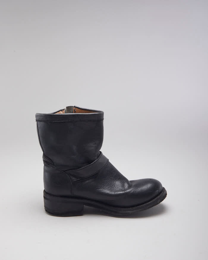 Vintage 90's Buckle Biker Ankle Boot - UK 6