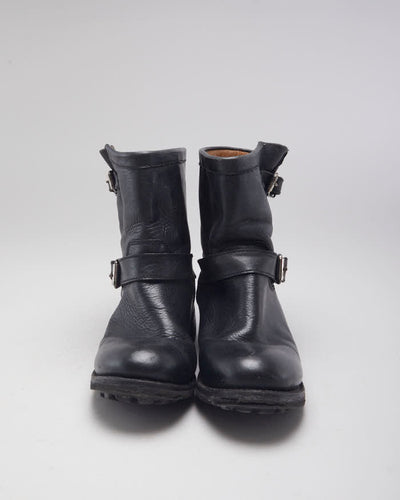 Vintage 90's Buckle Biker Ankle Boot - UK 6