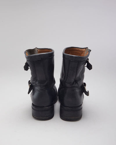 Vintage 90's Buckle Biker Ankle Boot - UK 6