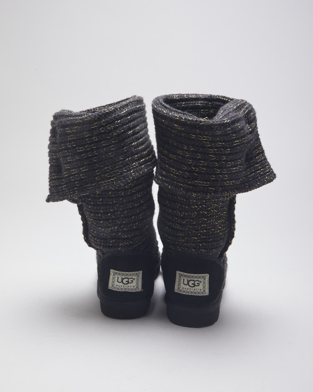 UGG Australia Cable Knit Lined Ankle Boots - UK 5.5