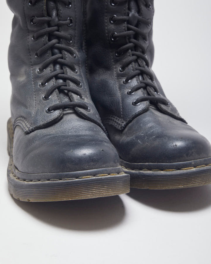 leather boots UK7 Vintage Doc Dr Martens 8A07 Y2K Brown