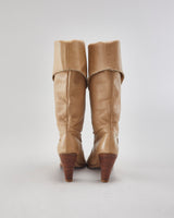Dingo Brown Leather Heeled Boots - Uk3.5