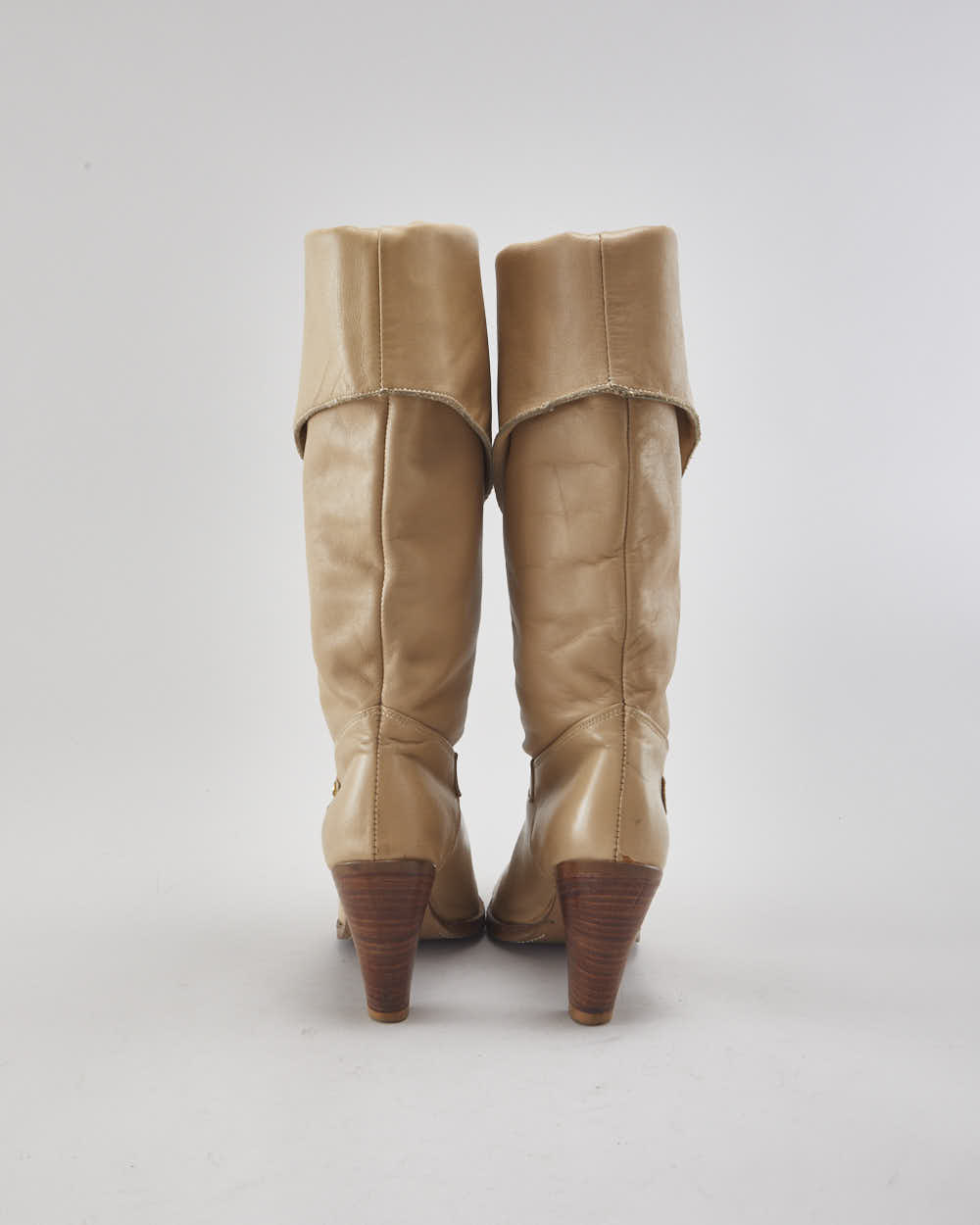 Dingo Brown Leather Heeled Boots - Uk3.5
