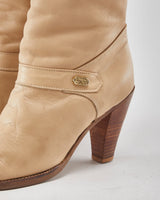 Dingo Brown Leather Heeled Boots - Uk3.5